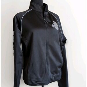 HARLEY DAVIDSON  Full Zip Athletic Jacket Womens Sz Med HD Logo Black Pockets